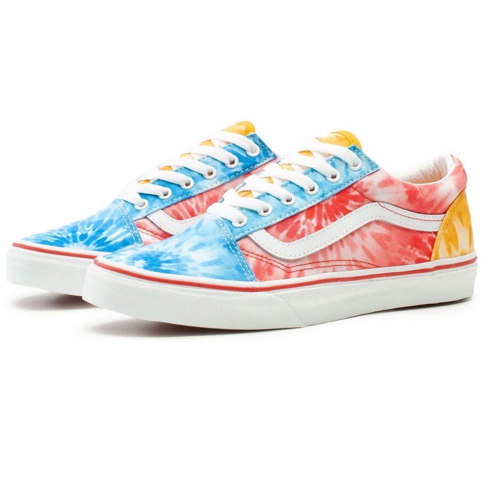 Vans Kids Tie-Dye Sneakers - Blue, Red, Yellow